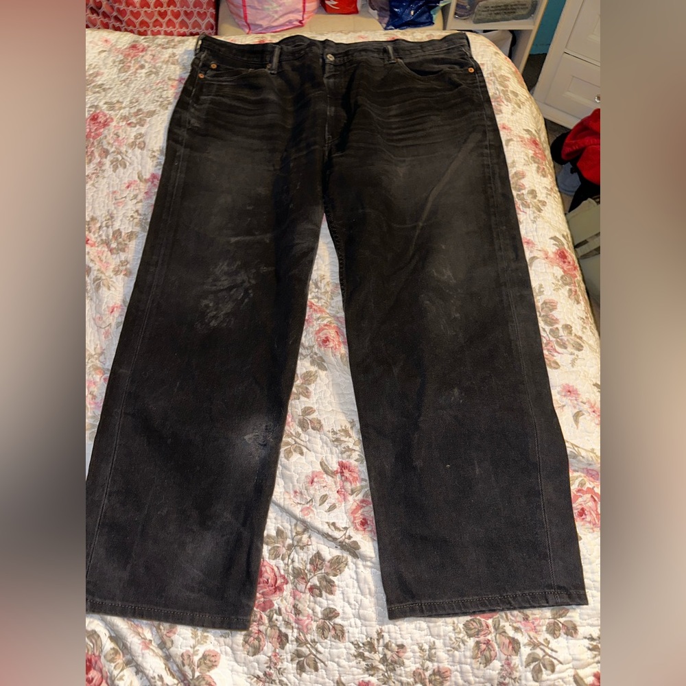TWO PAIRS Levi’s 550 black jeans size 48 x 32